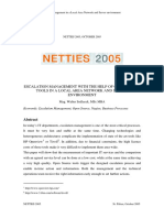 Escalation Management - NETTIES 2005 - Oct2005 - Walter Sedlacek