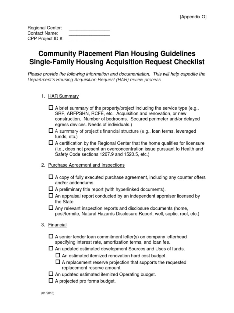 CPP Housing Guidelines AppendixO PDF PDF