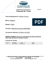 Tutorial de Teste: Tipo de Equipamento: Software Consola