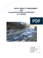 Environmental Impact Assessment FOR Dhamwari Sunda H.E Project (2 X 35 MW)
