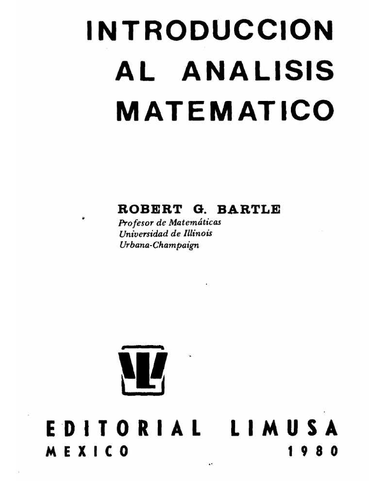 Introduccion Al Analisis Real Bartle Pdf