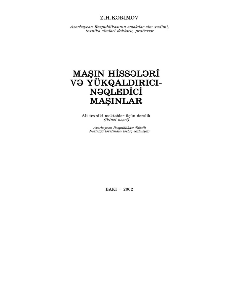 Masin Hisseleri Ve Yukqaldirici Masinlar Pdf