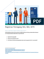 Registrasi Pemegang SKA, SBU, SKTK