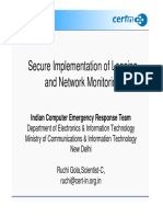 Secure Implementation of Logging and Network Monitoring: Indian Computer Emergency Response Team