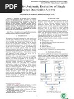 Algorithm For Automatic Evaluation of Single Sentence Descriptive Answer