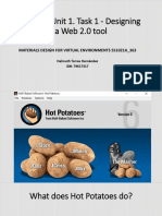 Step 2 - Unit 1. Task 1 - Designing A Web 2.0 Tool: Materials Design For Virtual Environments 551021A - 363