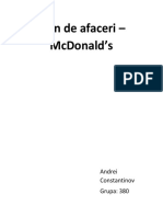 Plan Afaceri McDonalds