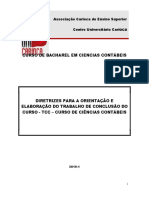 Diretrizes para o TCC em Ciencias Contábeis - 2019-1