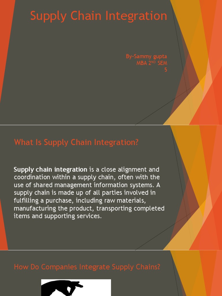 Supply Chain Integration BySammy Gupta Mba 2 SEM 5 PDF