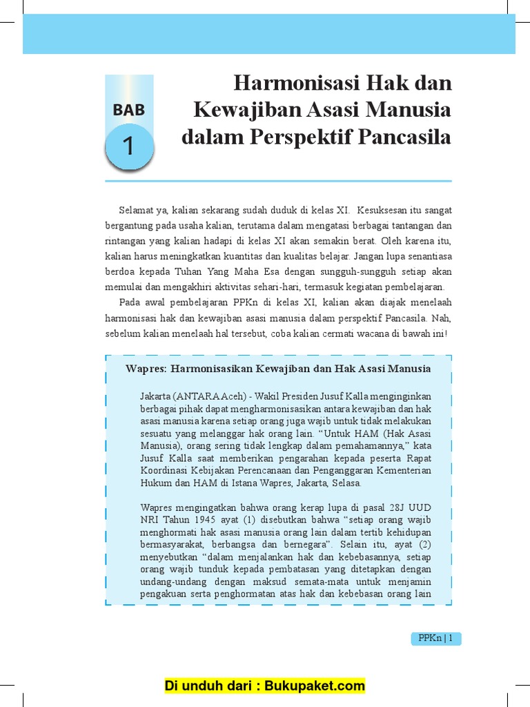 Mengapa antara hak asasi manusia dengan kewajiban asasi manusia dalam perwujudan harus diharmoniskan