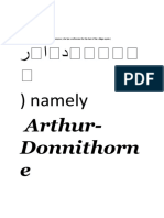 ) Namely: Arthur-Donnithorn e