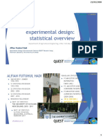 Experimental Design: Statistical Overview: Alfian Futuhul Hadi