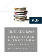 Theodor Adorno - Notas Sobre Literatura