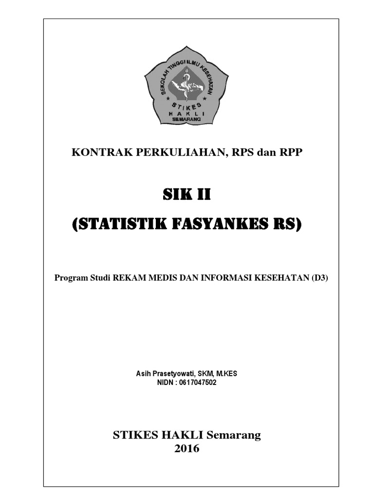 Contoh RPP & RPS Sik Ii | PDF | Sains & Matematika