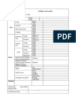 Woven Fabric Analysis Template