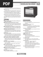 VM7000A - PAPERLESS RECORDER - Specification Sheet PDF