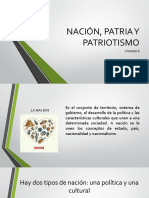 Nación, Patria y Patriotismo