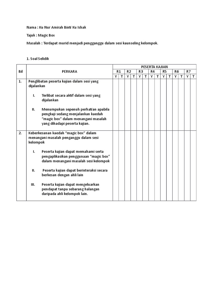 Pemerhatian Berstruktur Pdf