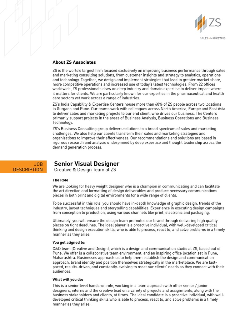 ZS Associates Pune Office Overview | PDF | Graphic Design | Sales