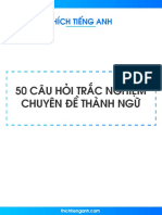 Thích Tiếng Anh: 50 Câu Hỏi Trắc Nghiệm Chuyên Đề Thành Ngữ