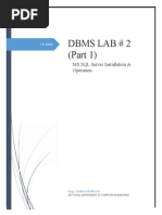 DBMS Lab 2 SQL Server Installation 2