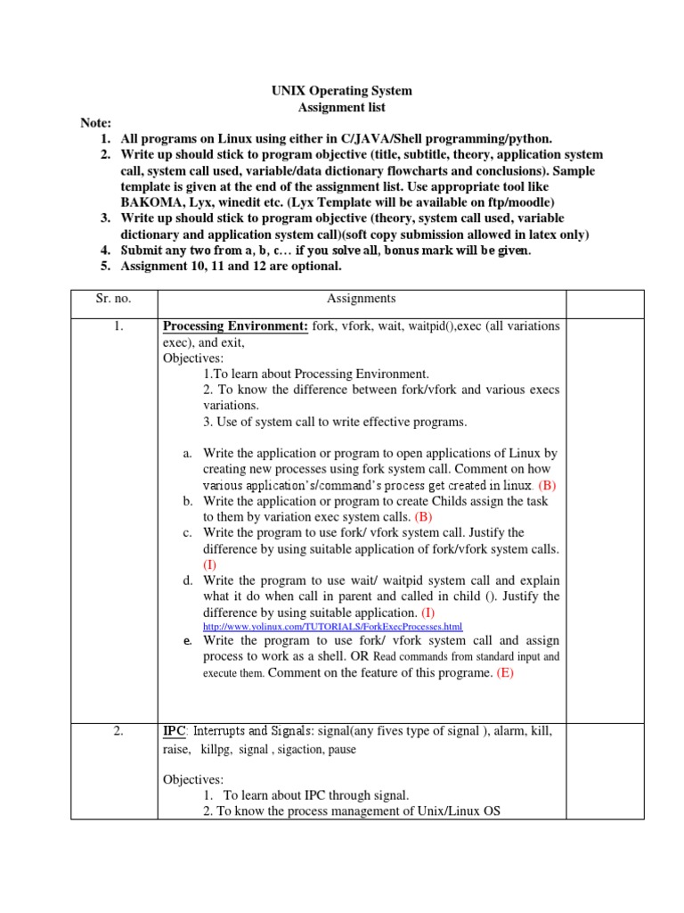 UNIX System Programming Assignments | PDF | Network Socket | Message ...