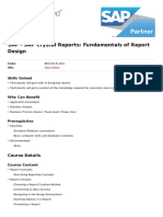 Sap Crystal Reports Fundamentals of Report Design