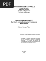 O Ensino de Ciências e o Currículo em Ação de uma Professora Polivalente
