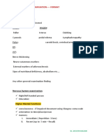 Neuro Examination Format Archith PDF