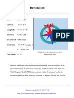 Declination: Compass Shows The Magnetic Bearing of The Magnetic North (MN)