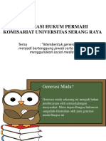 Sosialiasi Hukum Permahi Komisariat Unsera