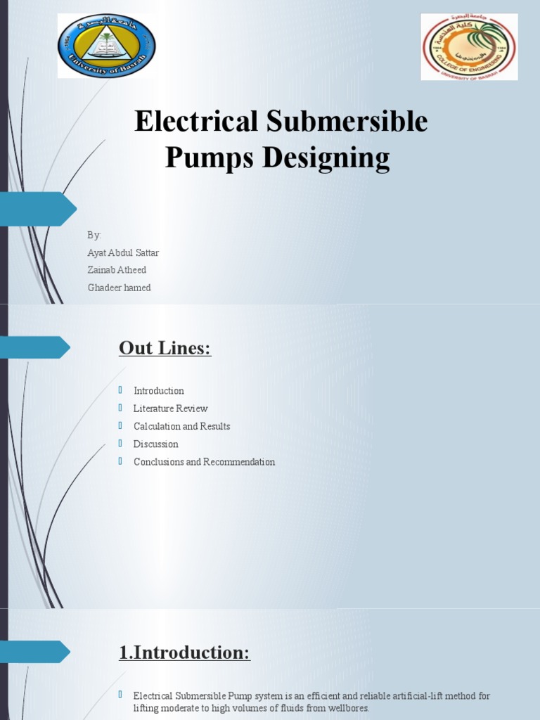 Electrical Submersible Pumps Designing | PDF | Pump | Liquids