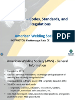 NE 127 - Codes, Standards, and Regulations: American Welding Society