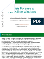 Webinar Gratuito: Análisis Forense al Firewall de Windows