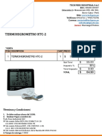 Cotización Termohigrometro Htc-2