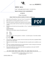 FORM 06200311/SPEC 2012: Caribbean Examinations Council Caribbean Primary Exit Assessment Science