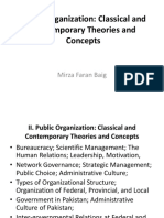 Public Organization: Classical and Contemporary Theories and Concepts