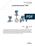 Hoja de Datos Del Producto Transmisor de Presión Rosemount 3051 PDF