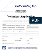 Spring Dell Center, Inc.: Volunteer Application