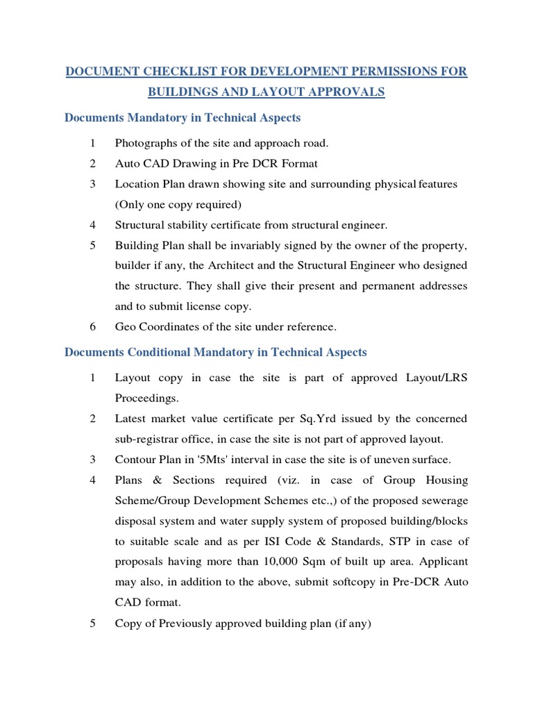 HMDA Building Permission Checklist | PDF | Deed | Zoning
