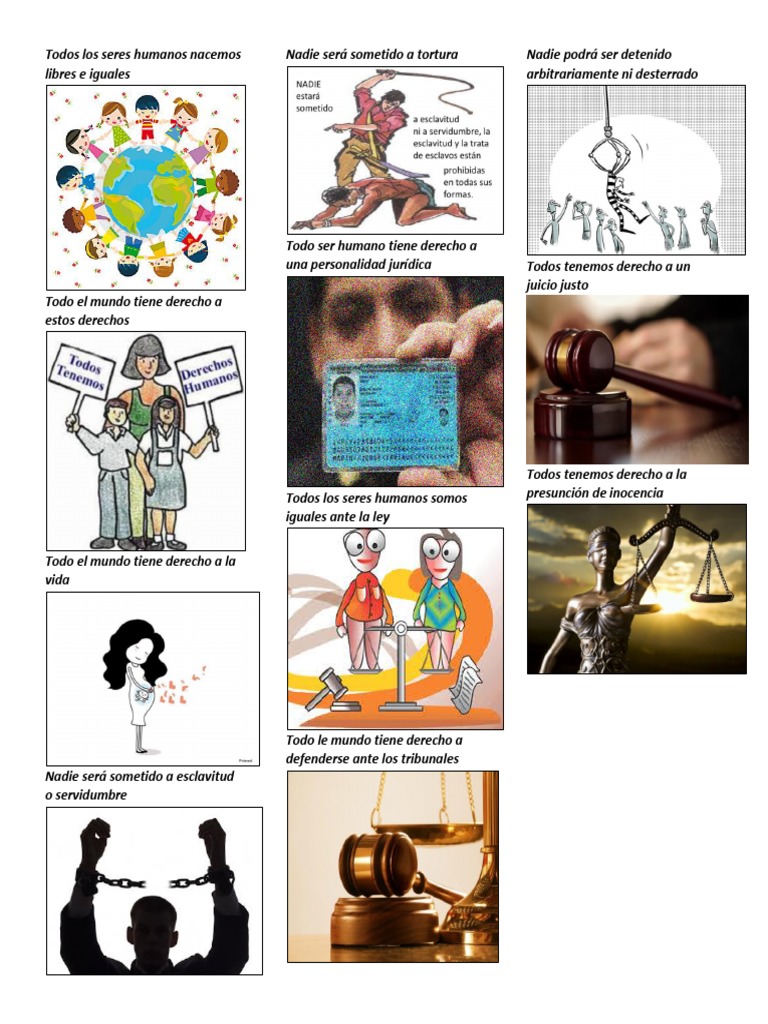 10 Derechos Humanos Ilustrados | PDF | Ciencias sociales | Derecho