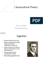 Vygotsky's Sociocultural Theory: Dr. K. A. Korb University of Jos