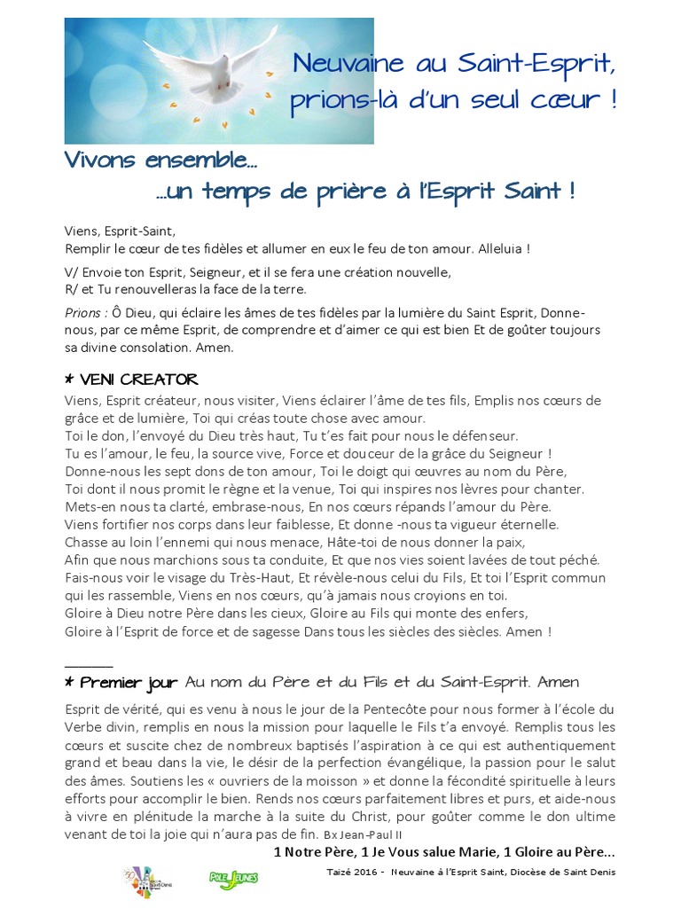 Neuvaine à l'Esprit Saint 2024 | PDF | Saint-Esprit | Esprit