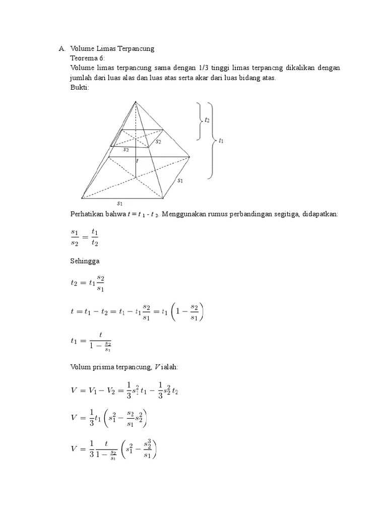 Volume Limas Terpancung | PDF