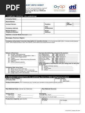 00-001 Company Info Sheet v3.docx