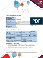 Activity Guide and Evaluation Rubric Task 2 - Writing