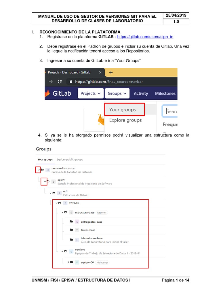 Manual de Git y GitLab para Laboratorios | PDF | Informática | Software