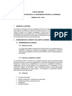 Plan y Programa de Auditoria Universidad La Soborna