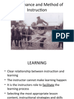 Performance and Method of Instruction