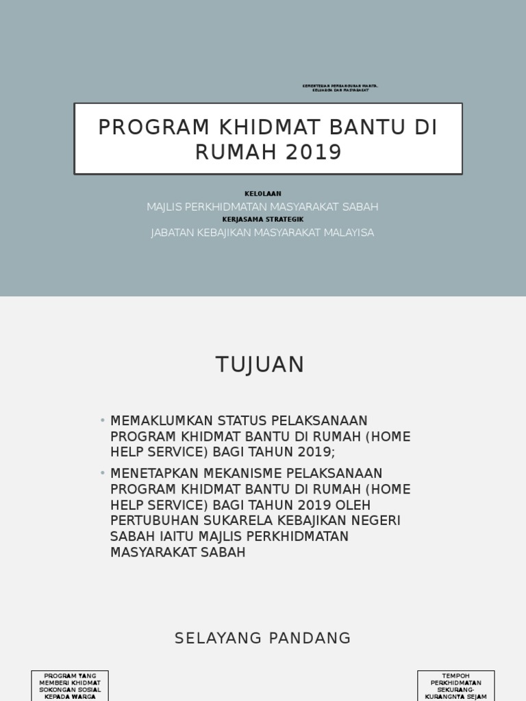 Program Khidmat Bantu Di Rumah 2019 Pdf